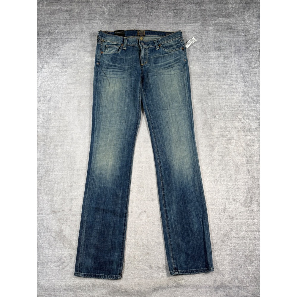 Citizens Of Humanity Slim Straight Leg Jeans in Faded Blue